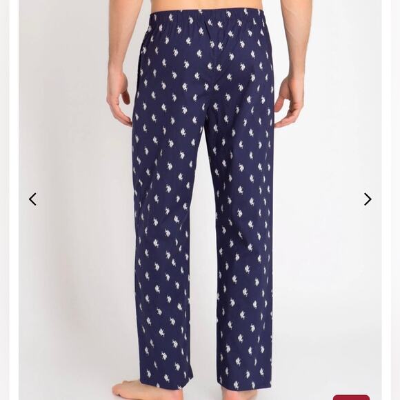 U.S. Polo Association Loungewear Logo Print Navy Blue Pants Men’s Size M - Picture 2 of 11